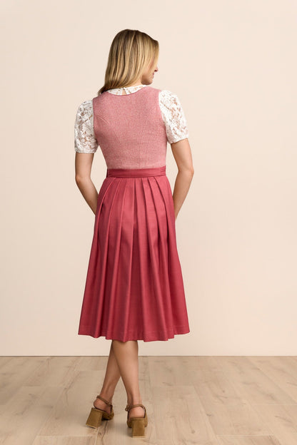 Kruger Tiziana long dirndl in pink, 70cm