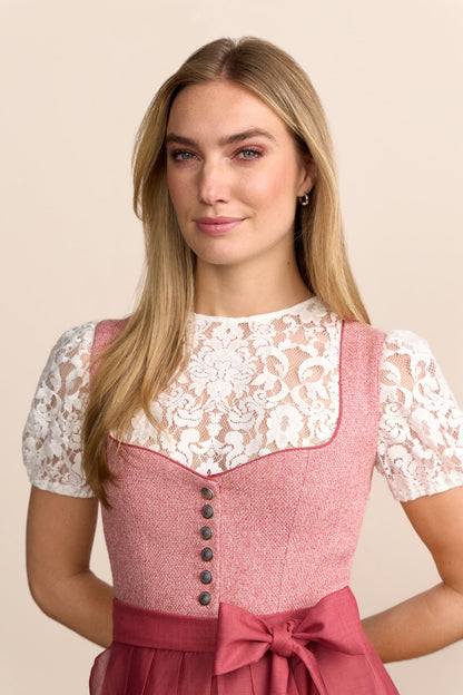 Kruger Tiziana long dirndl in pink, 70cm