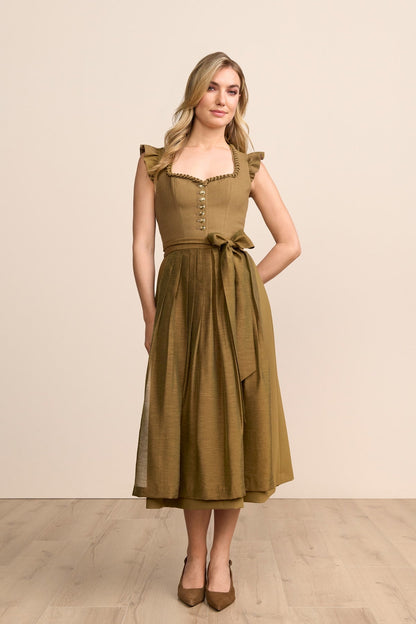 Kruger Yasmin maxi dirndl in olive, 80cm