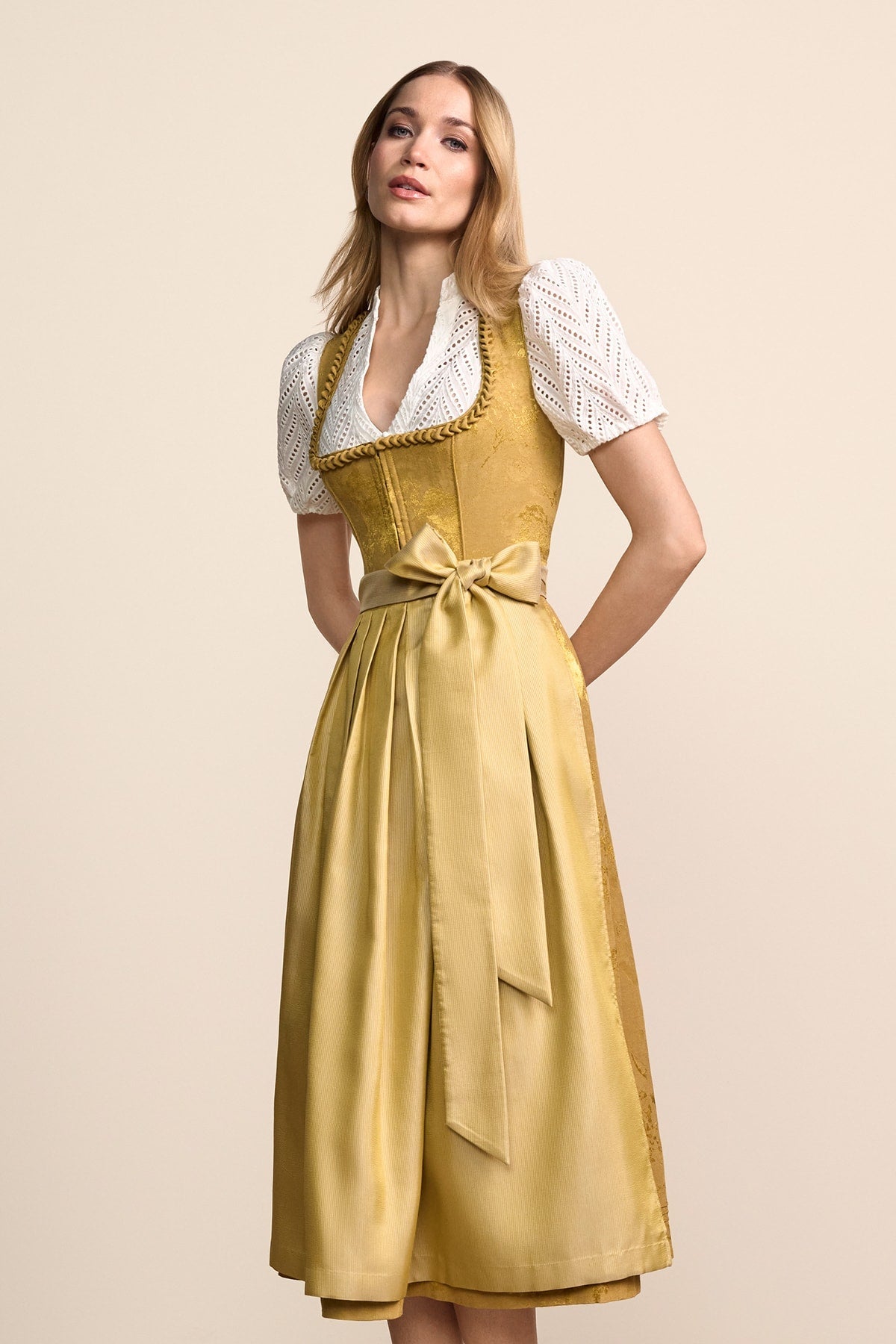 Kruger Calyssia maxi dirndl in brown, 80cm