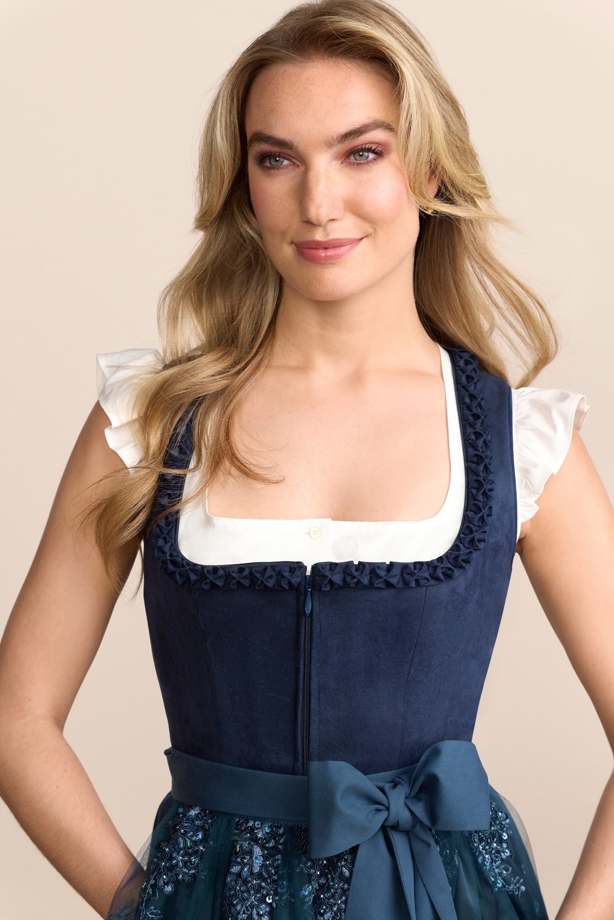 Kruger Aila long dirndl in blue, 70cm