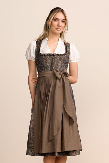 Kruger Ornela long dirndl in brown, 70cm