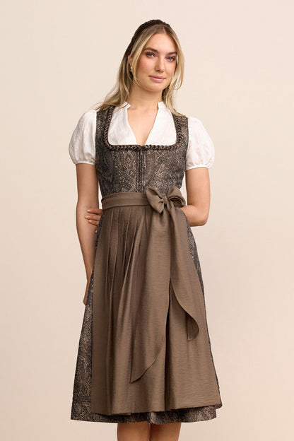 Kruger Ornela long dirndl in brown, 70cm