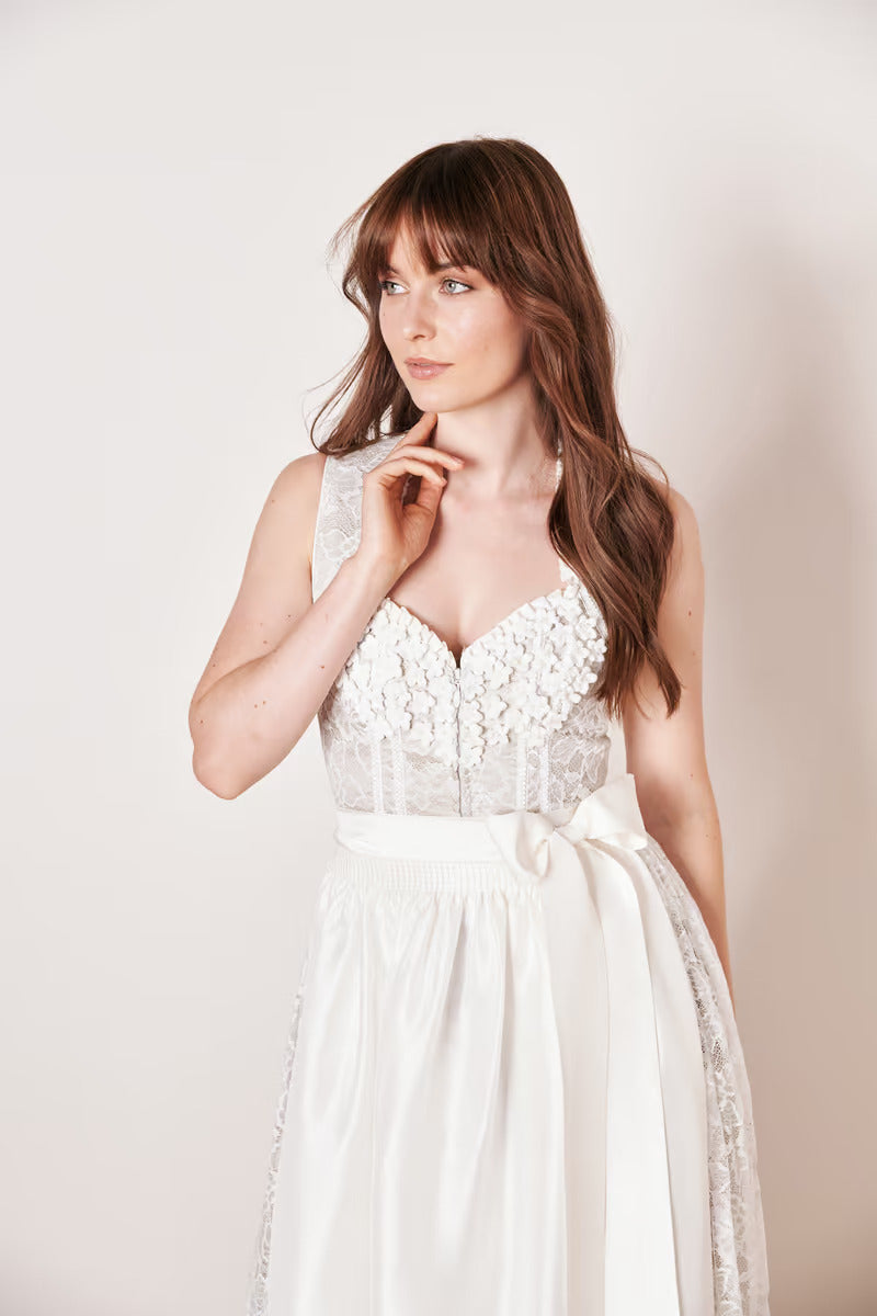 Kruger Wedding Dirndl 2pcs. 100cm "Ivy" ecru