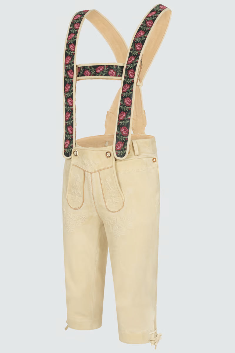 Kruger Men's Knee-length Lederhosen "Swabian" beige (size 48)