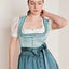 Kruger Midi Dirndl 2pcs. 60cm "Nikki" turquoise