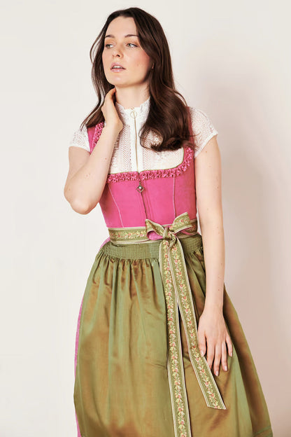 Kruger Leevke Long Dirndl, Red — 70cm 2pc Set