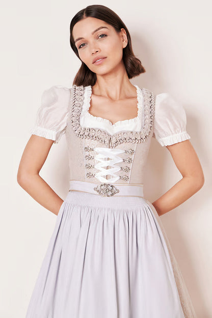 Kruger Marit Midi Dirndl, Grey — 60cm 2pc Set