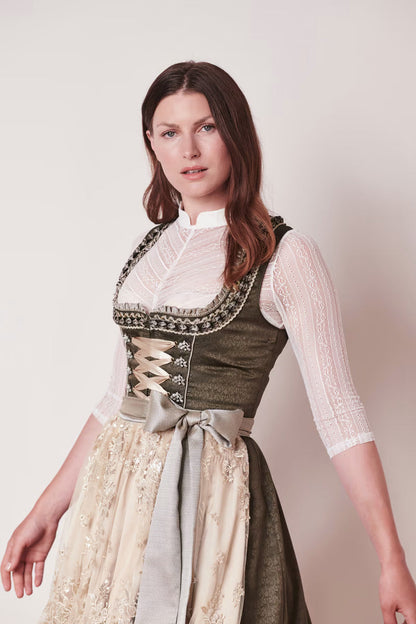 Kruger Long Dirndl 2pcs. 70cm "Anouk" grun (closeout 36)