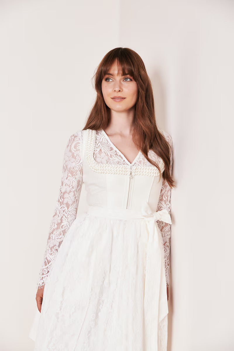 Kruger Wedding Dirndl 2pcs. 70cm "Iva" ecru