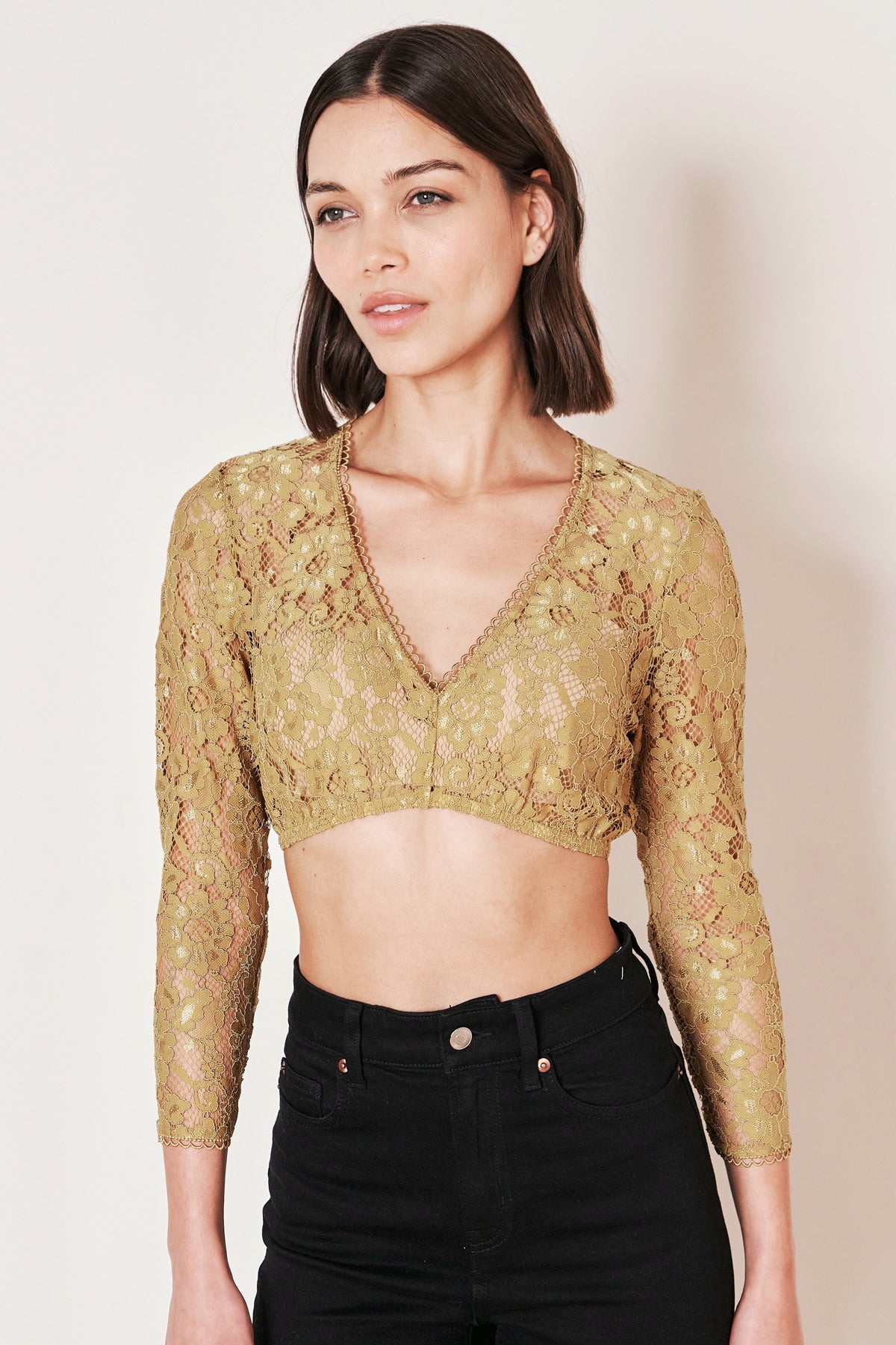 Kruger Adelaida dirndl blouse in yellow, styled