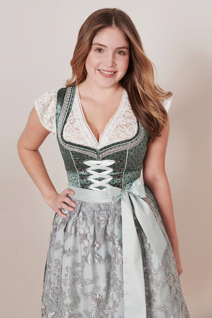 Kruger Hira Mini Dirndl, Green — 50cm 2pc Set