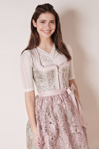 Kruger Mini Dirndl 2pcs. 50cm "Roxana" green (size 40)