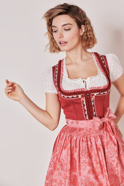 Kruger Ulrika Mini Dirndl, Red — 50cm 2pc Set