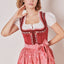 Kruger Midi Dirndl 2pcs. 60cm "Ulrika" red