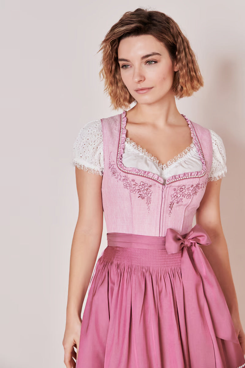 Kruger Mini Dirndl 2pcs. 60cm "Ramina" pink