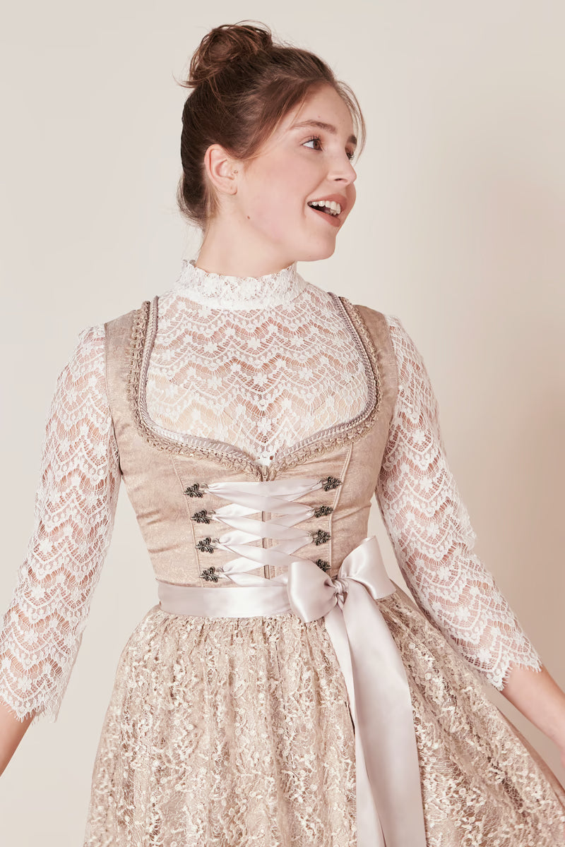 Kruger Gerda Mini Dirndl, Beige — 50cm 2pc Set