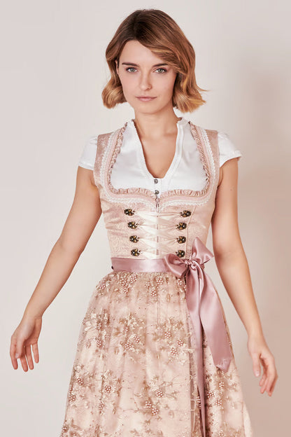 Kruger Mini Dirndl 2pcs. 50cm "Kailia" pink (38)