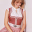 Kruger Midi Dirndl 2pcs. 60cm "Prunella" red