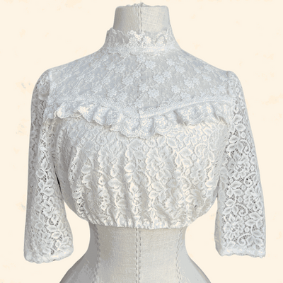 Ecru Kruger Collection Dirndl Blouse 1037, size 36, made from 100% polyester.