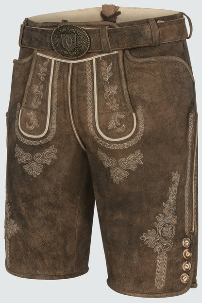 Lederhose Quan mit Gürtel
