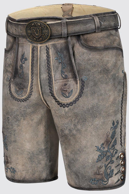 Kruger Men's Lederhosen "Kaelion" gray