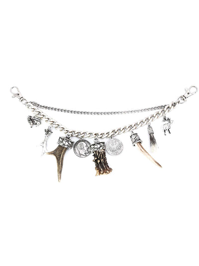 Men's Charivari with genuine silver-plating and real deer antler, made in Austria.