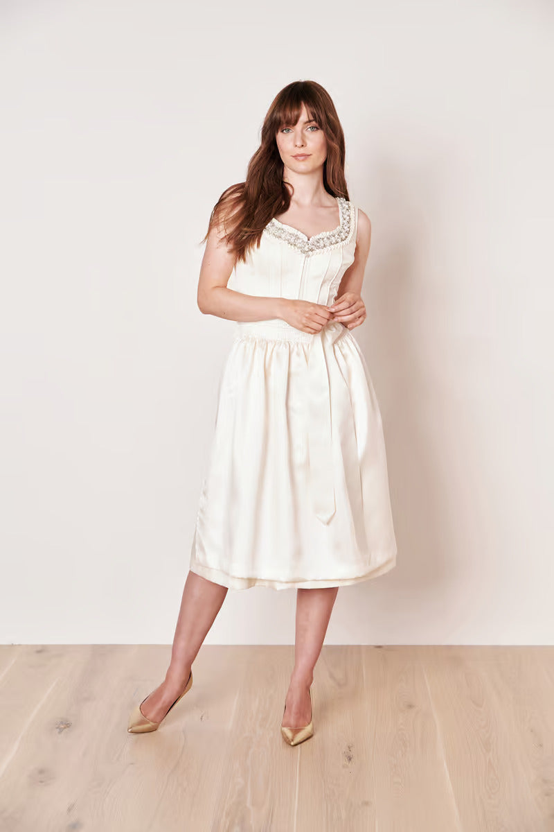 Kruger Wedding Dirndl 2pcs. 70cm "Deborah" ecru