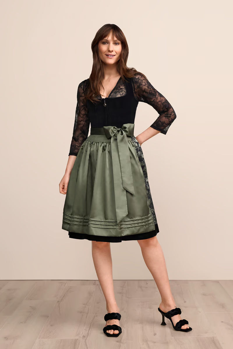 Kruger Ciara Midi Dirndl, Black — 60cm 2pc Set