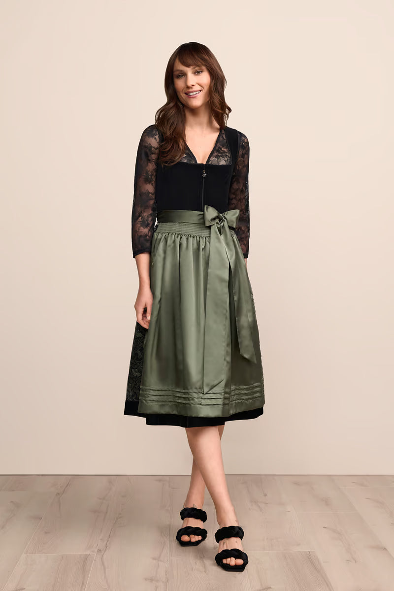 Kruger Ciara Long Dirndl, Black — 70cm 2pc Set