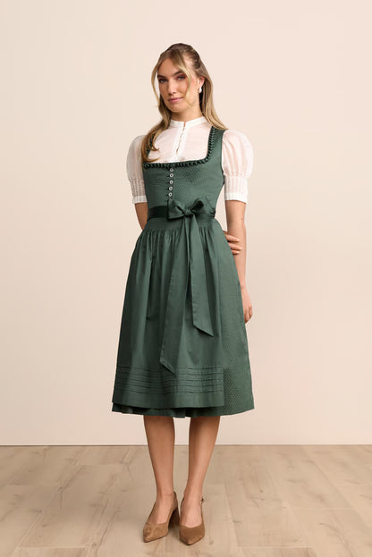 Kruger Naelia Long Dirndl, Green — 70cm 2pc Set