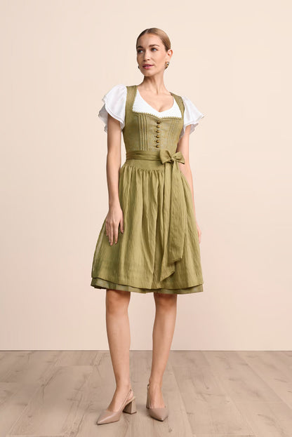 Kruger Midi Dirndl 2pcs. 60cm "Eryndra" green