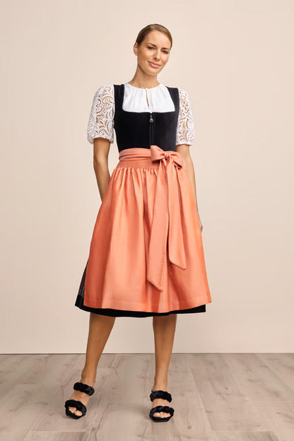 Kruger Long Dirndl 2pcs. 70cm "Jacinta" black (size 36)