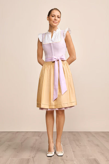 Kruger Midi Dirndl 2pcs. 60cm "Inessa" purple (36,38)