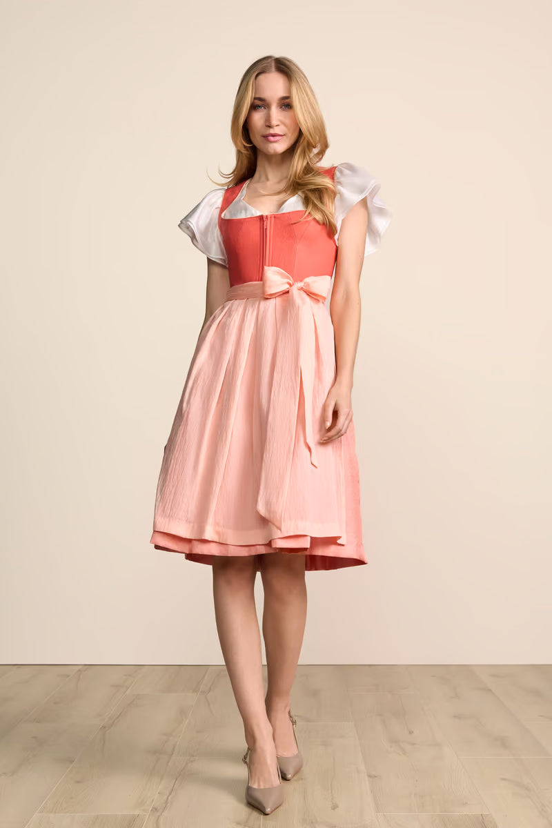 Kruger Midi Dirndl 2pcs. 60cm "Sylphira" pink