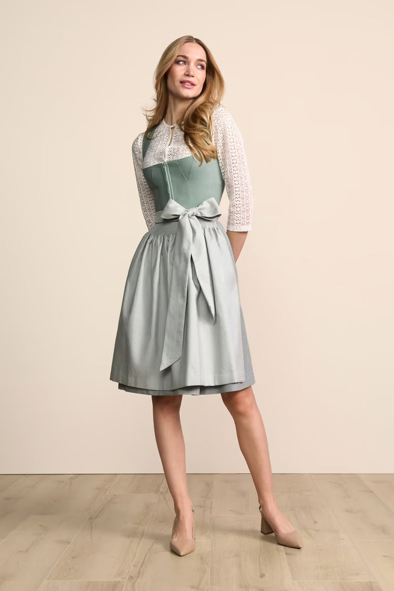Kruger Midi Dirndl 2pcs. 60cm "Virelia" green
