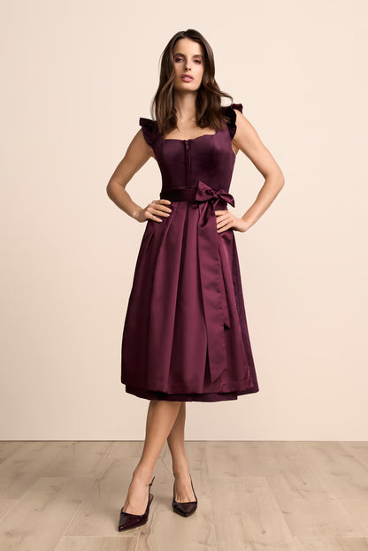 Krüger Heda Long Dirndl, Purple — 70cm 2pc Set