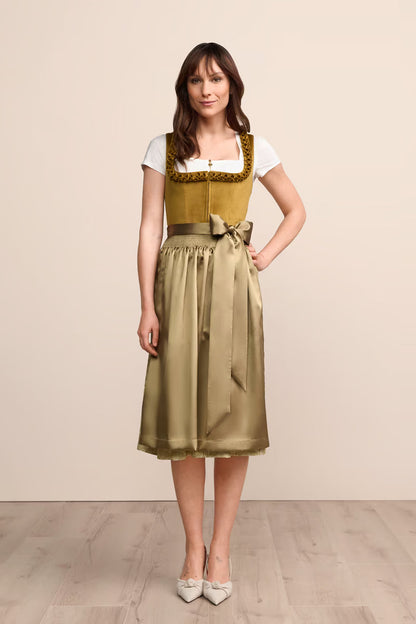 Kruger Berit Long Dirndl, Yellow — 70cm 2pc Set