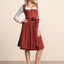 Kruger Midi Dirndl 2pc 60cm "Zanira" red