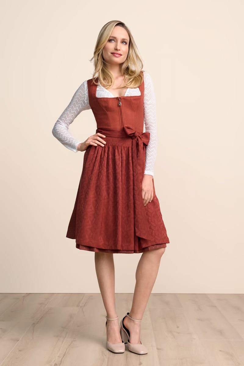 Kruger Midi Dirndl 2pc 60cm "Zanira" red