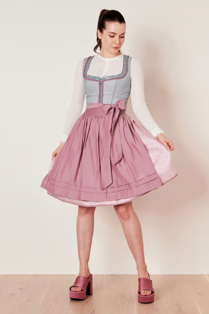 Kruger Ileana Midi Dirndl, Blue — 60cm 2pc Set