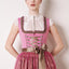 Kruger Midi Dirndl 2pcs. 70cm "Fushsia" red (size 36)