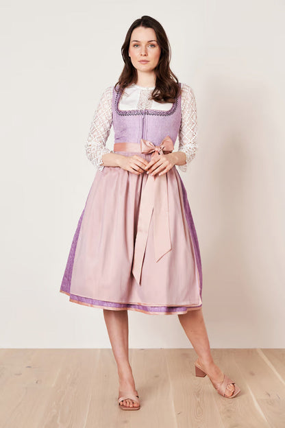 Kruger Long Dirndl 2pcs. 70cm "Amaya" purple (38,50)