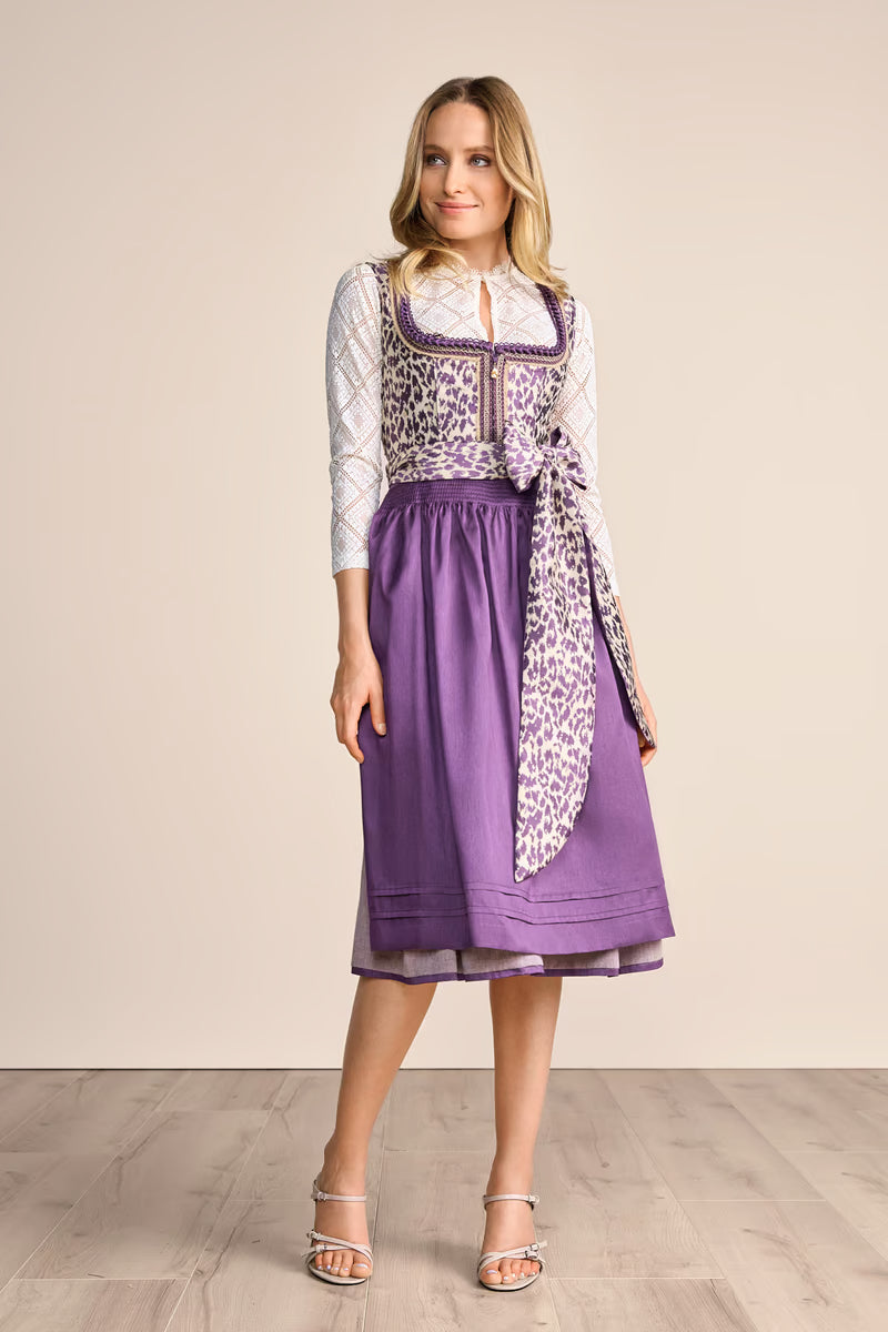 Kruger Long Dirndl 2pcs. 70cm "Laren" purple