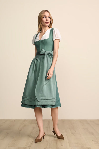 Kruger Long Dirndl 2pcs. 70cm "Lousia" green