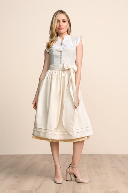 Kruger Long Dirndl 2pcs. 70cm "Calantha" beige