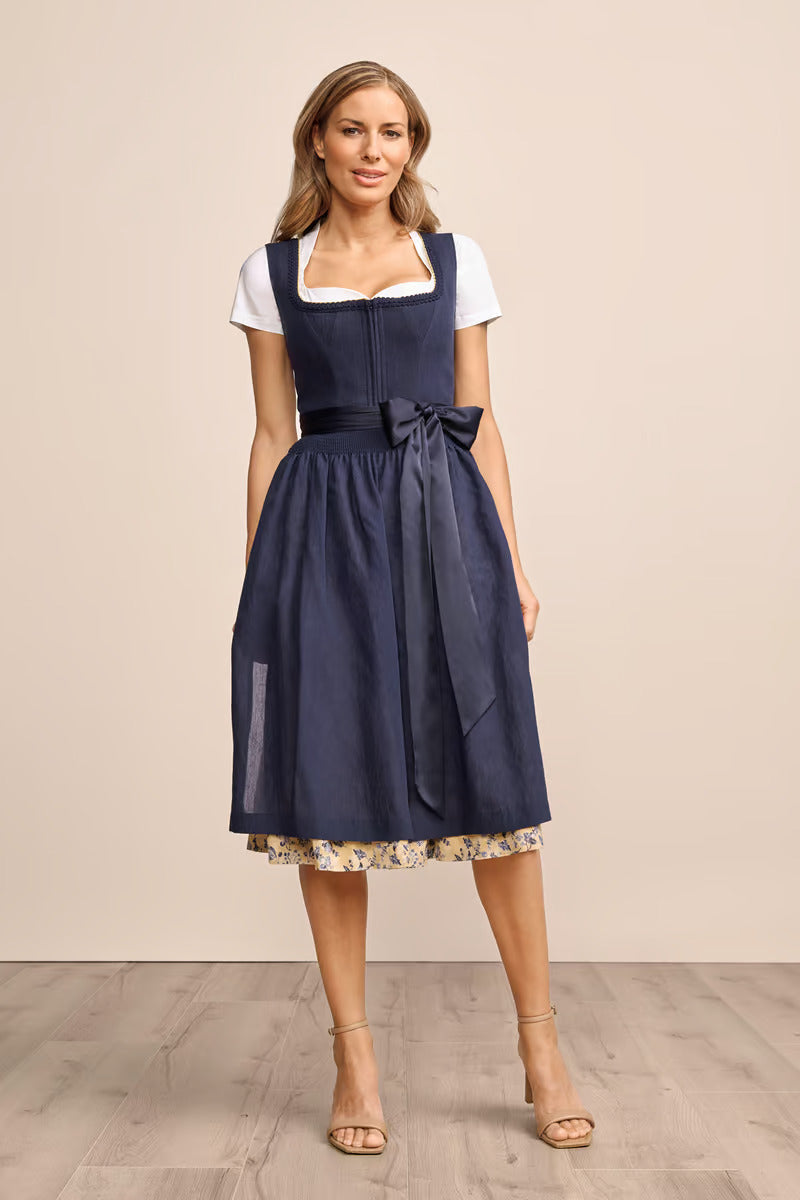 Kruger Long Dirndl 2pcs. 70cm "Jadea" blue (low stock)