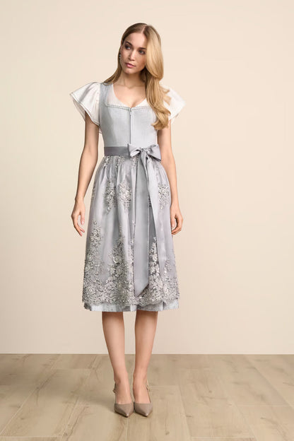 Kruger Long Dirndl 2pcs. 70cm "Joren" gray