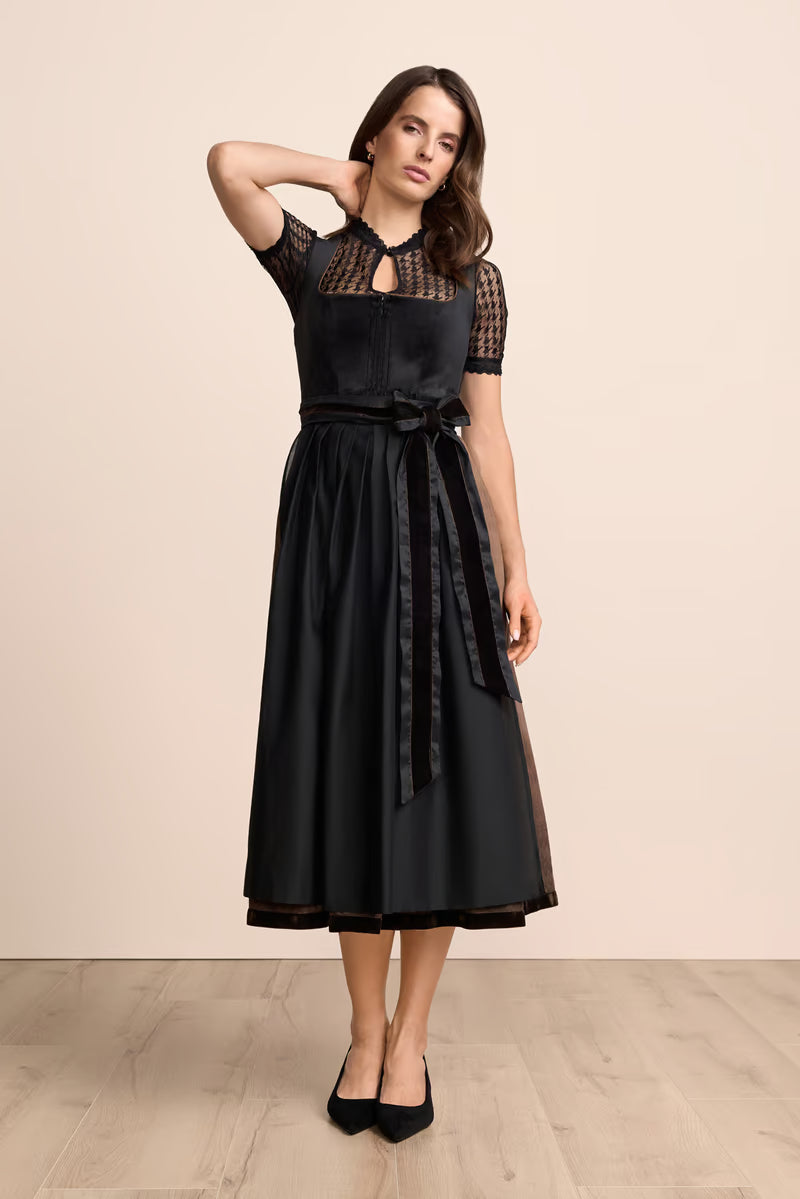 Kruger Maxi Dirndl 2pcs. 80cm "Mikaela" black