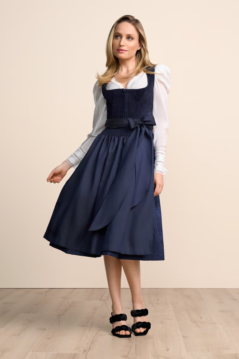 Kruger Long Dirndl 2pcs. 70cm "Zelara" blue